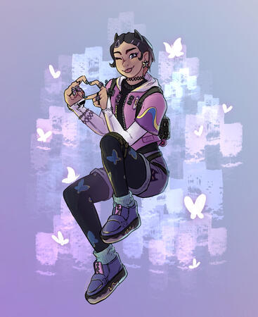 Rendered + Simple Background